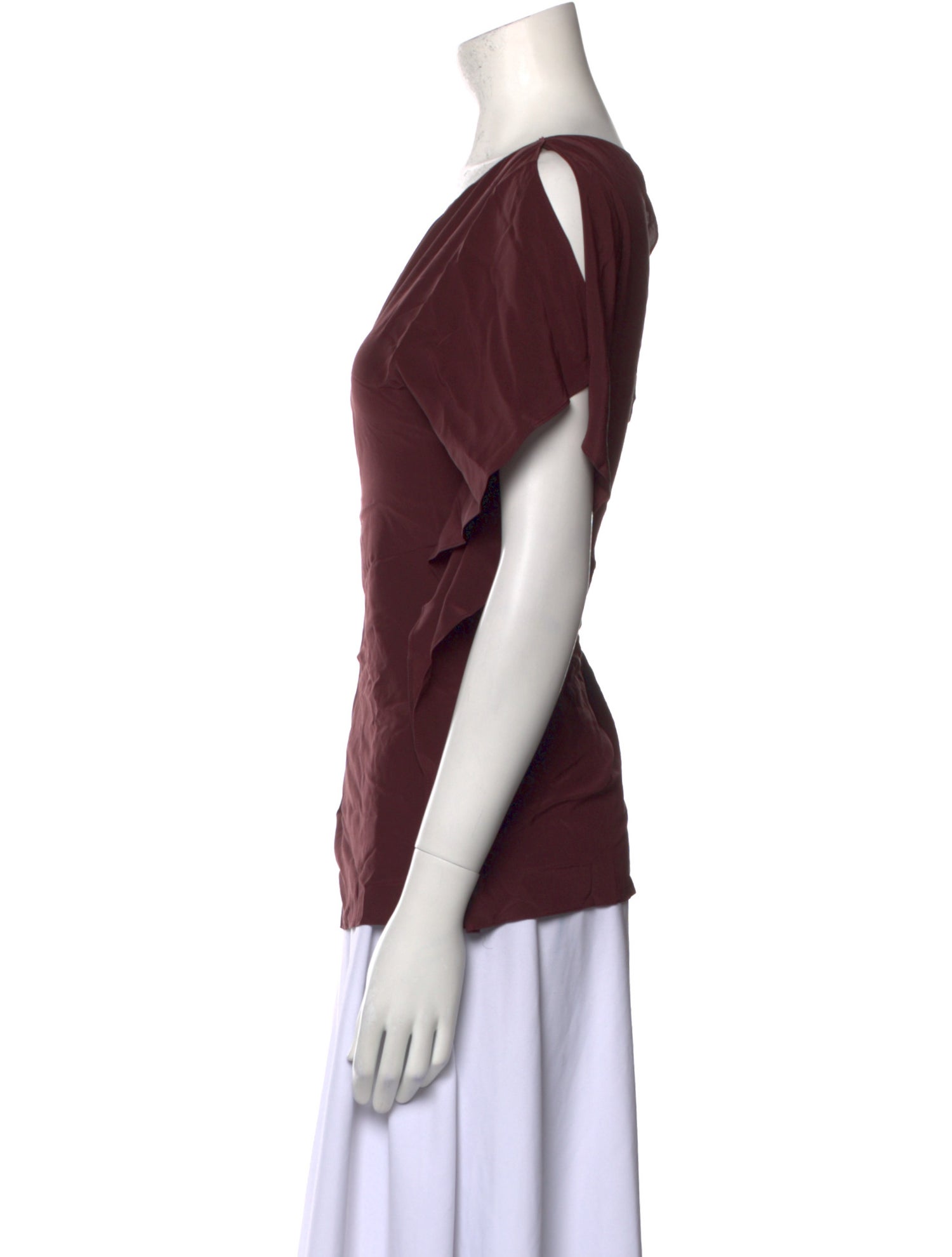 Joseph Silk Bateau Neckline Blouse