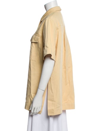 Joseph Short Sleeve Button-Up Top