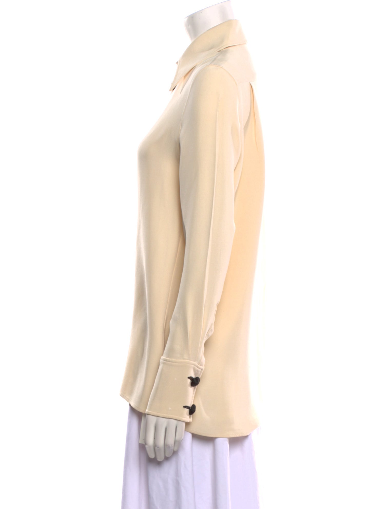 Joseph Silk Long Sleeve Button-Up Top