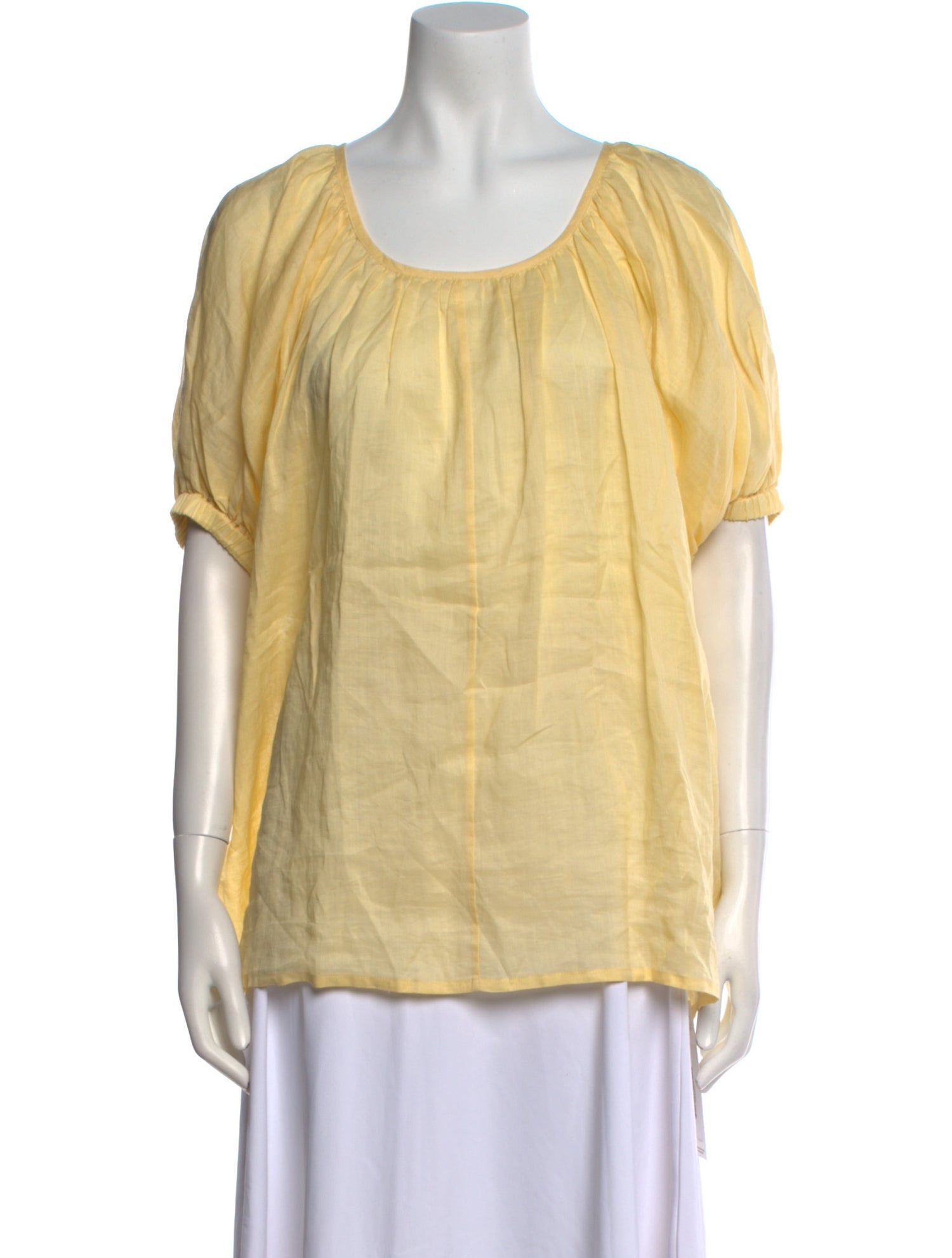 Joseph Scoop Neck Short Sleeve Blouse