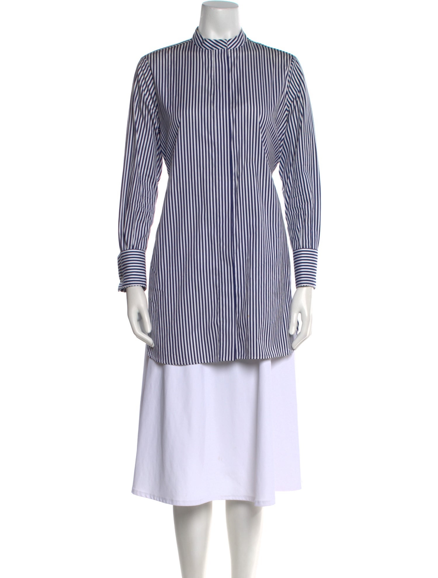 Joseph Striped Mock Neck Tunic