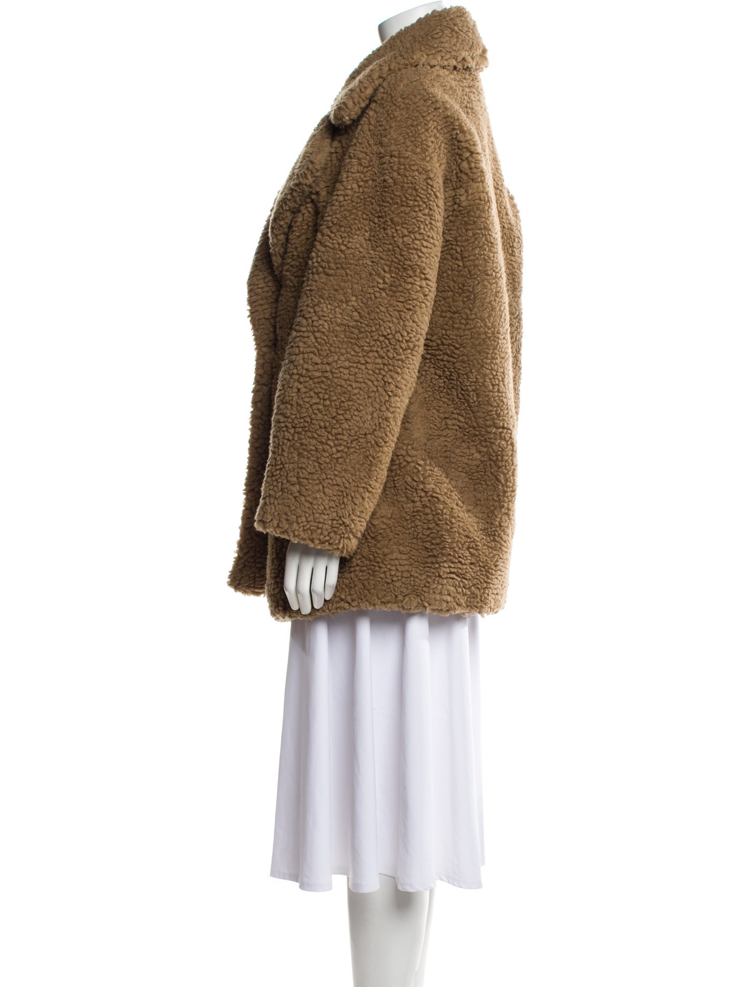 Joseph Camel Hair Faux Fur Coat
