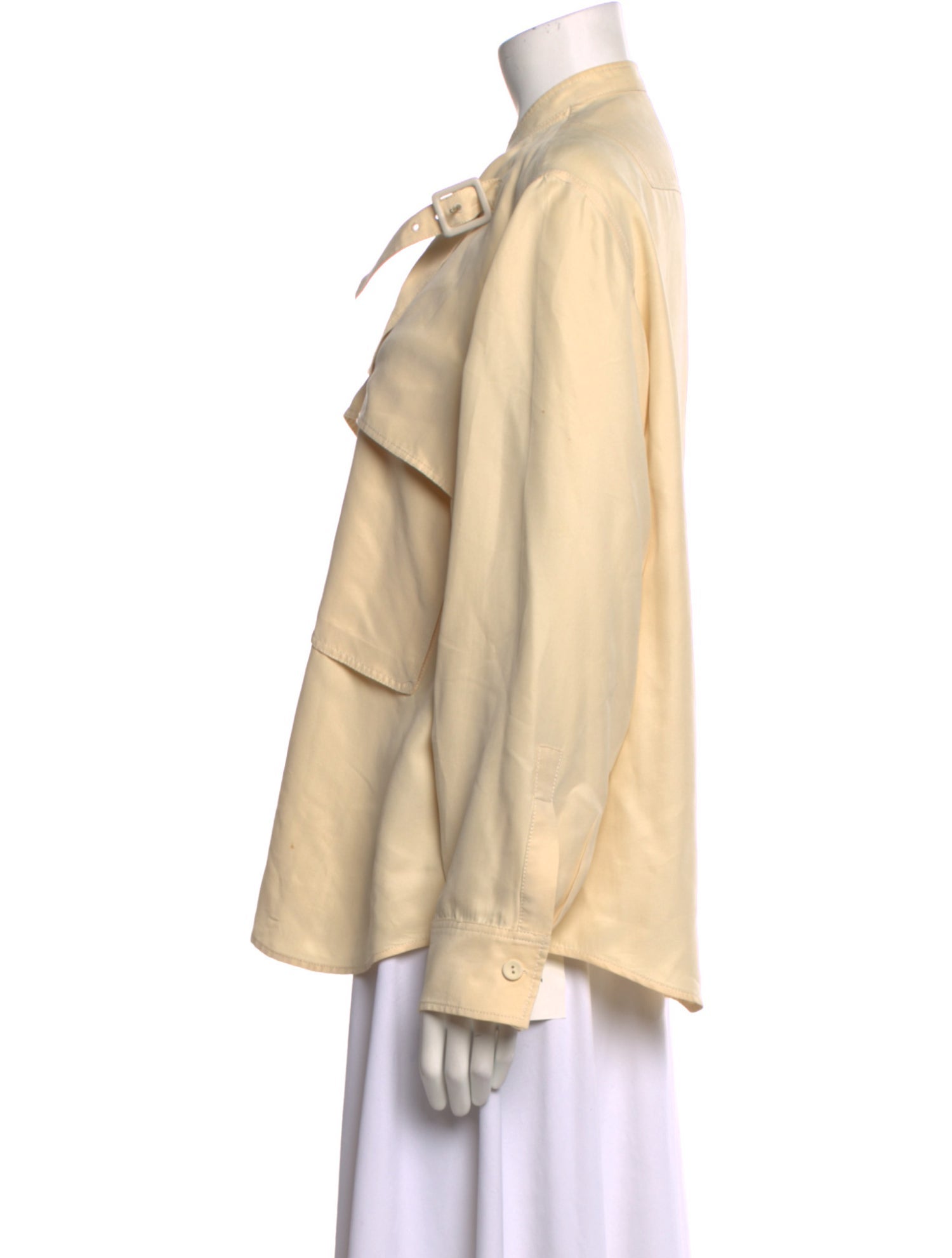 Joseph Silk Long Sleeve Button-Up Top