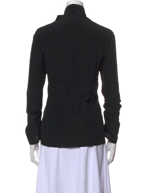 Joseph Silk Mock Neck Button-Up Top