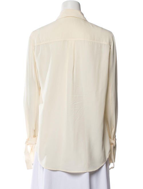 Joseph Silk Long Sleeve Button-Up Top