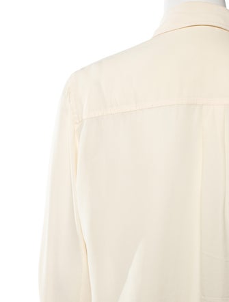 Joseph Silk Long Sleeve Button-Up Top
