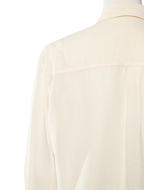 Joseph Silk Long Sleeve Button-Up Top
