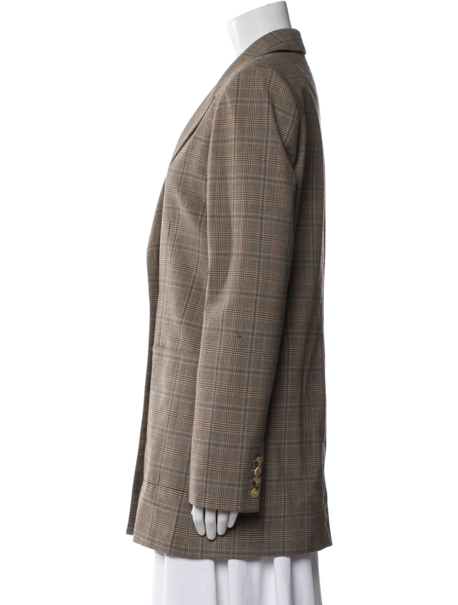 Joseph Plaid Print Coat