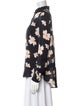 Joseph Silk Floral Print Button-Up Top