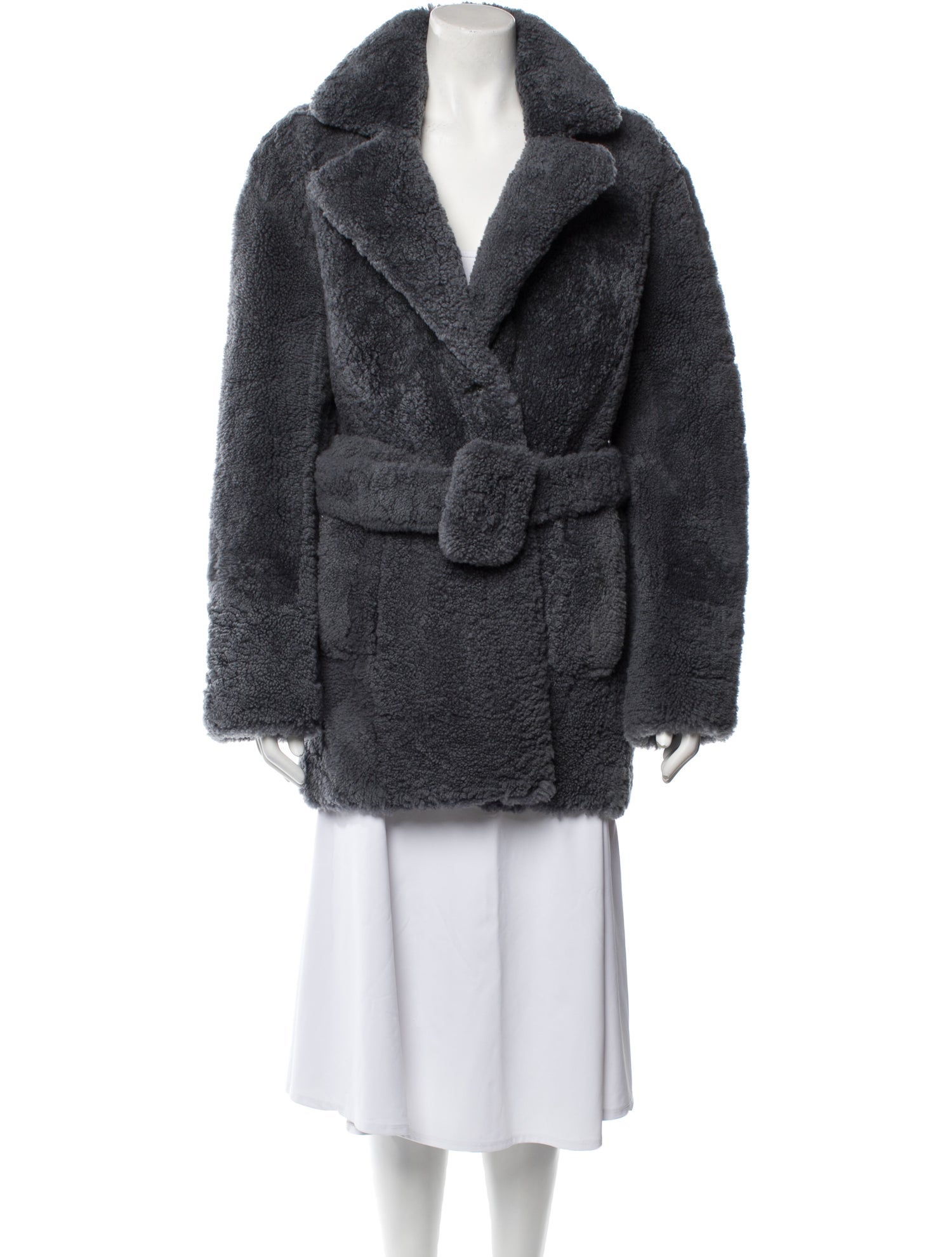 Joseph Shearling Faux Fur Coat