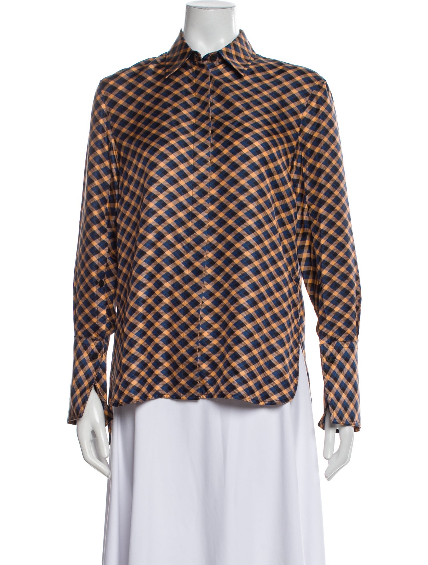 Joseph Silk Printed Button-Up Top