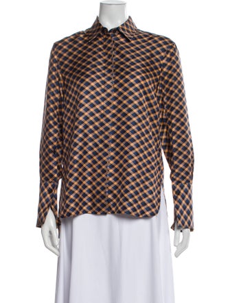 Joseph Silk Printed Button-Up Top