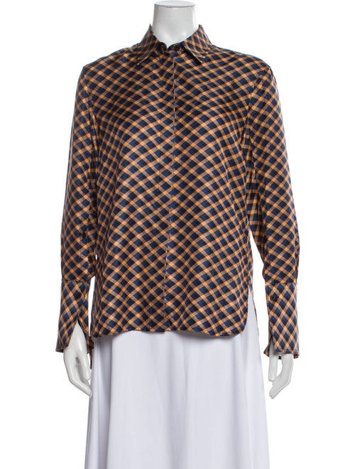 Joseph Silk Printed Button-Up Top