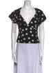 Joseph Silk Polka Dot Print Crop Top