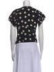 Joseph Silk Polka Dot Print Crop Top