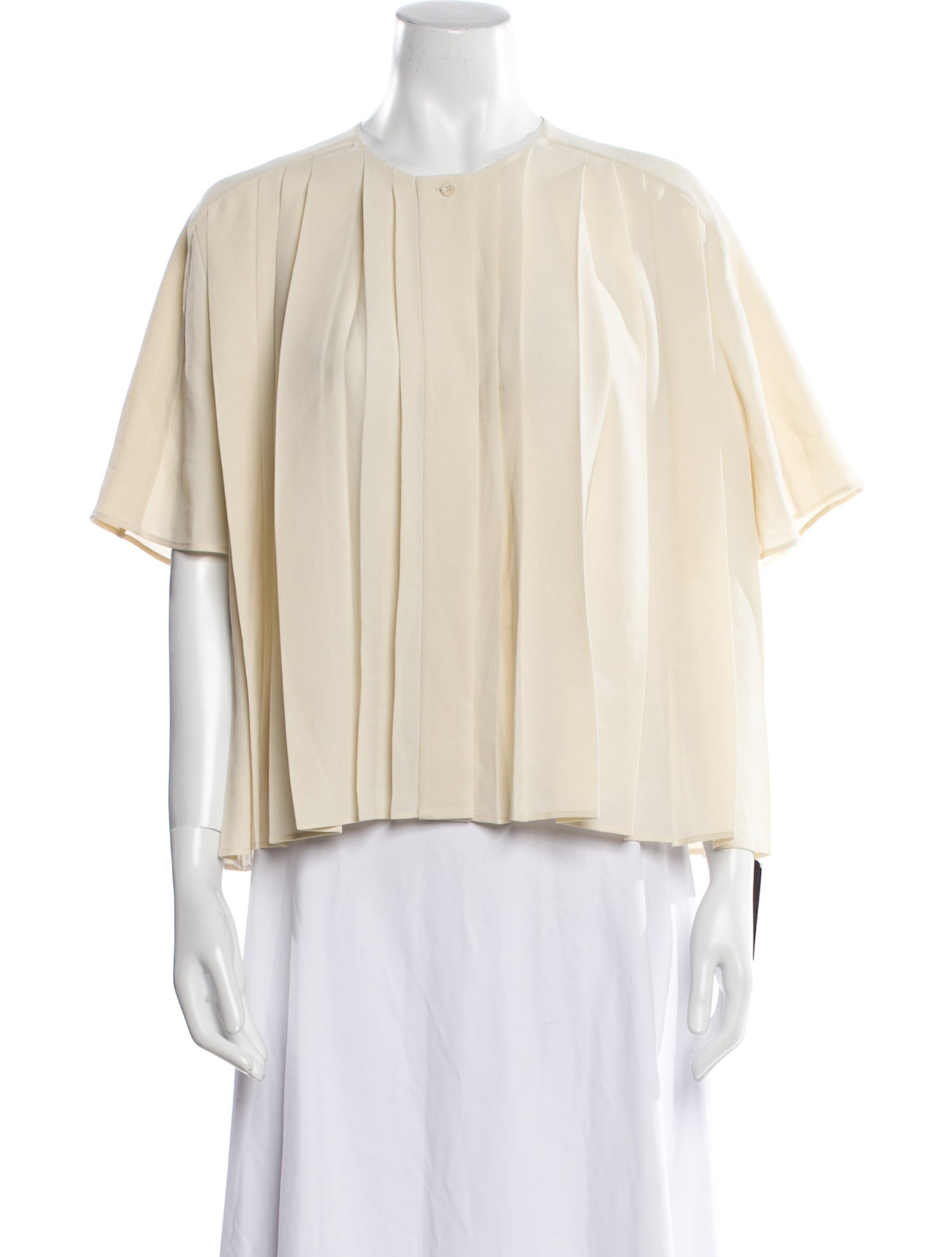 Joseph Crew Neck Short Sleeve Blouse