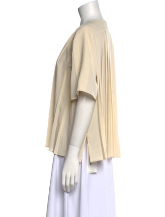 Joseph Crew Neck Short Sleeve Blouse