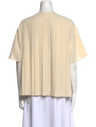 Joseph Crew Neck Short Sleeve Blouse