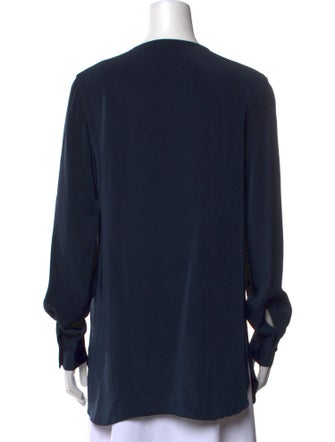 Joseph V-Neck Long Sleeve Blouse