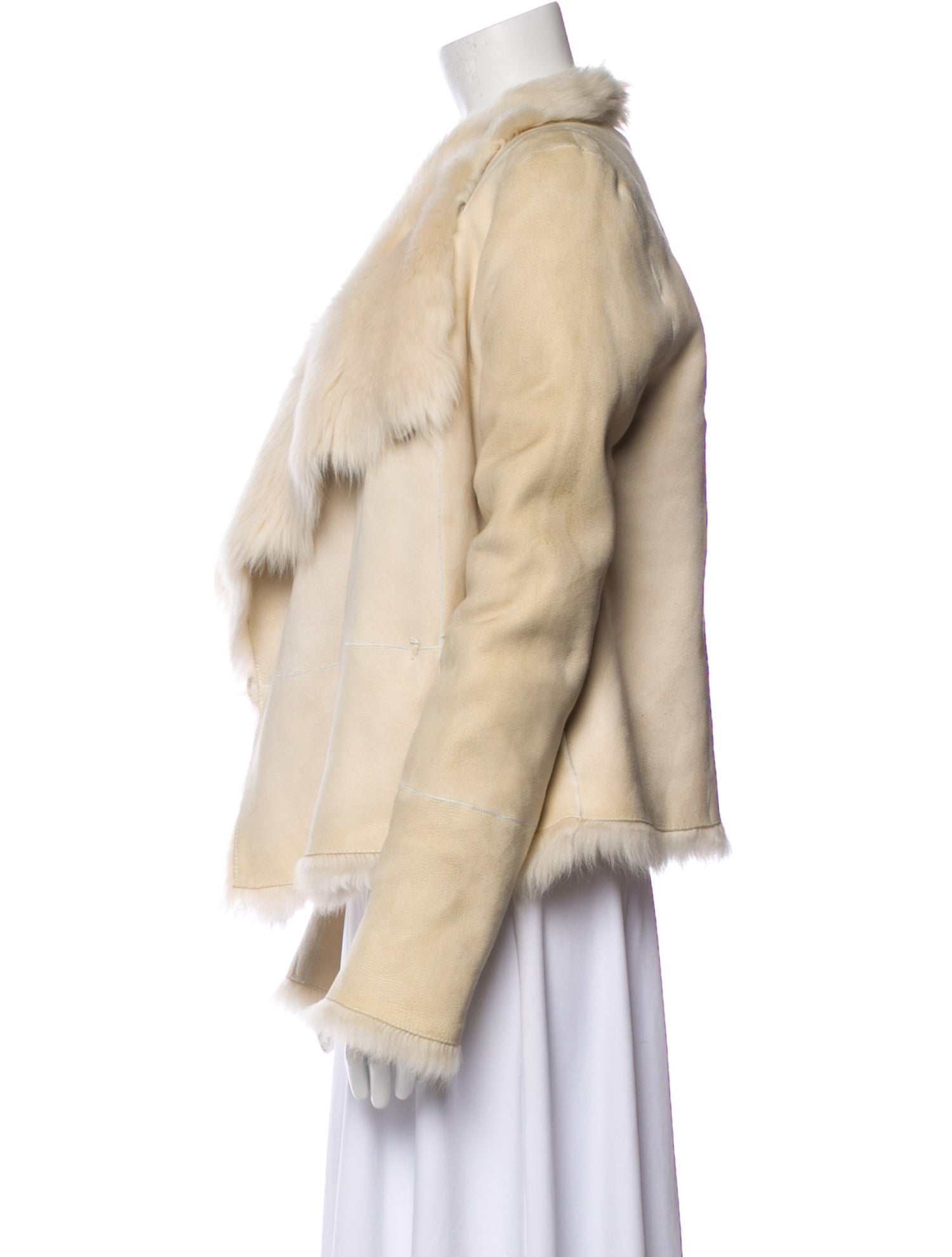 Joseph Leather Faux Fur Jacket