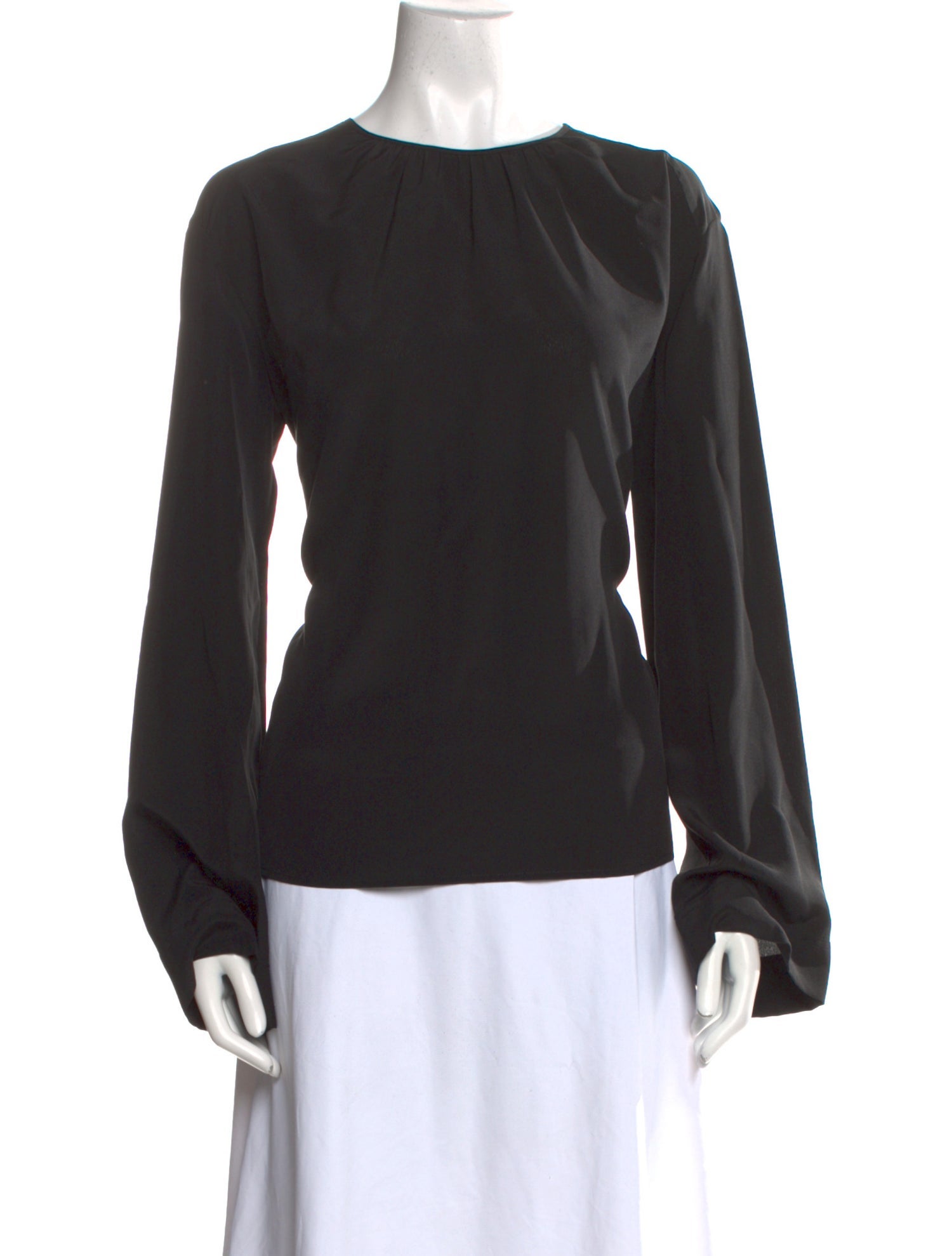 Joseph Silk Bateau Neckline Blouse
