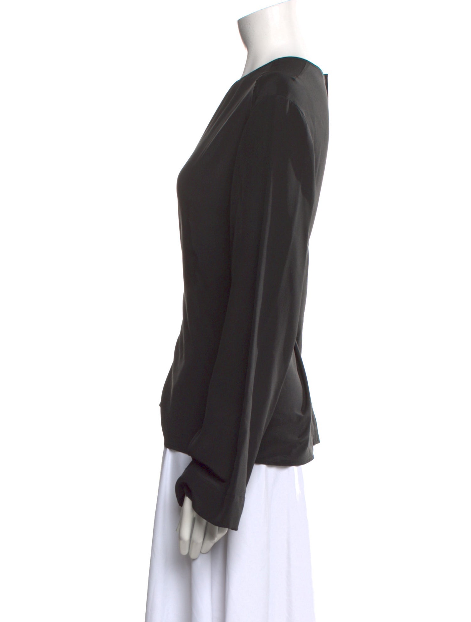 Joseph Silk Bateau Neckline Blouse