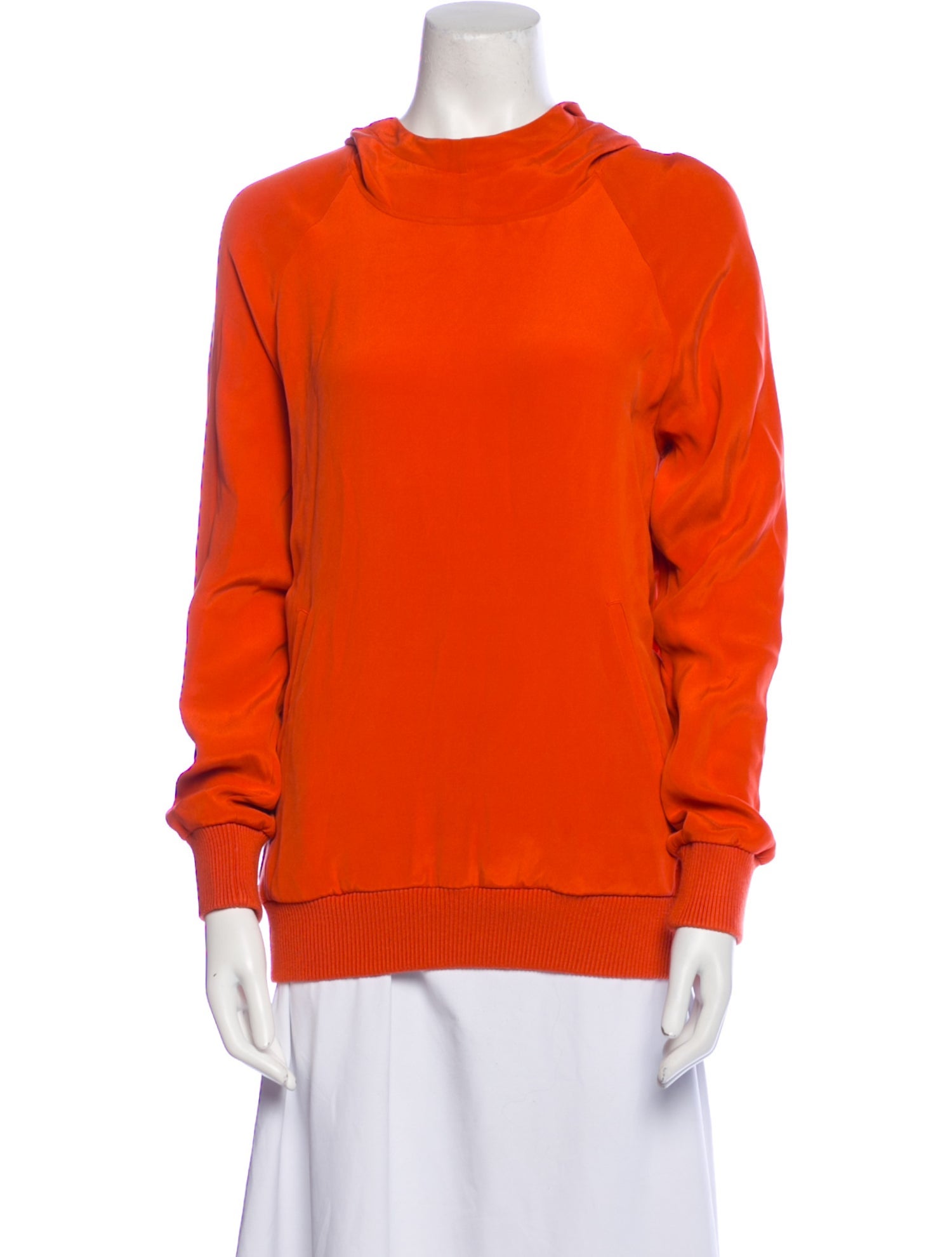 Joseph Silk Mock Neck Sweatshirt
