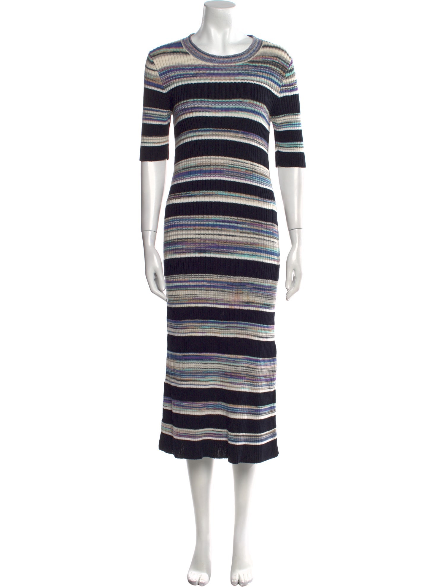 Joseph Striped Midi Length Dress