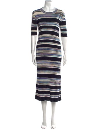 Joseph Striped Midi Length Dress