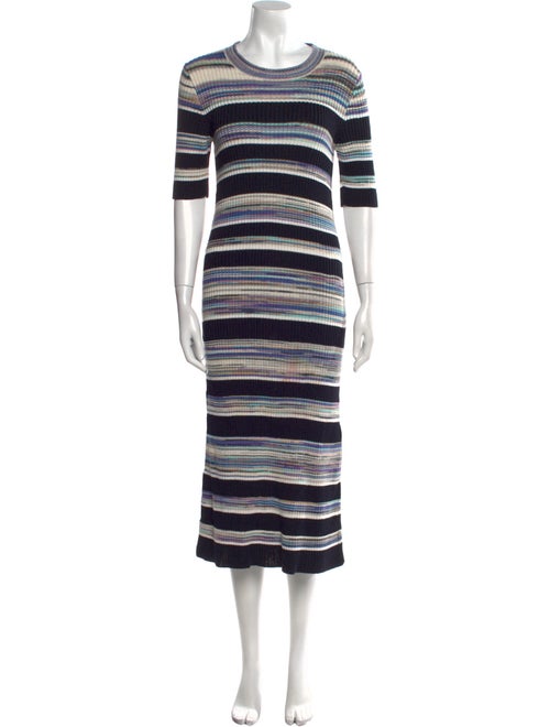 Joseph Striped Midi Length Dress