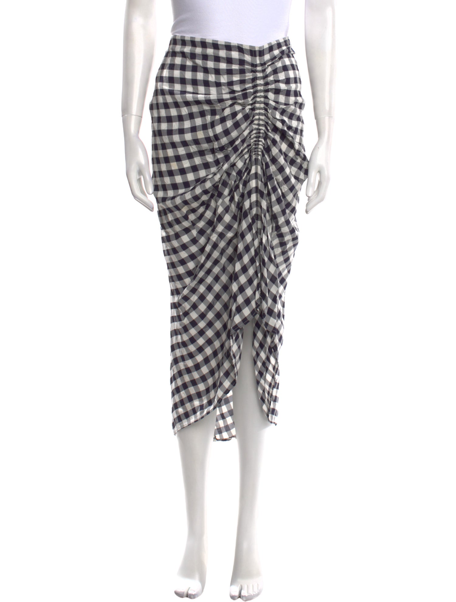 Joseph Plaid Print Midi Length Skirt