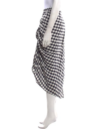 Joseph Plaid Print Midi Length Skirt