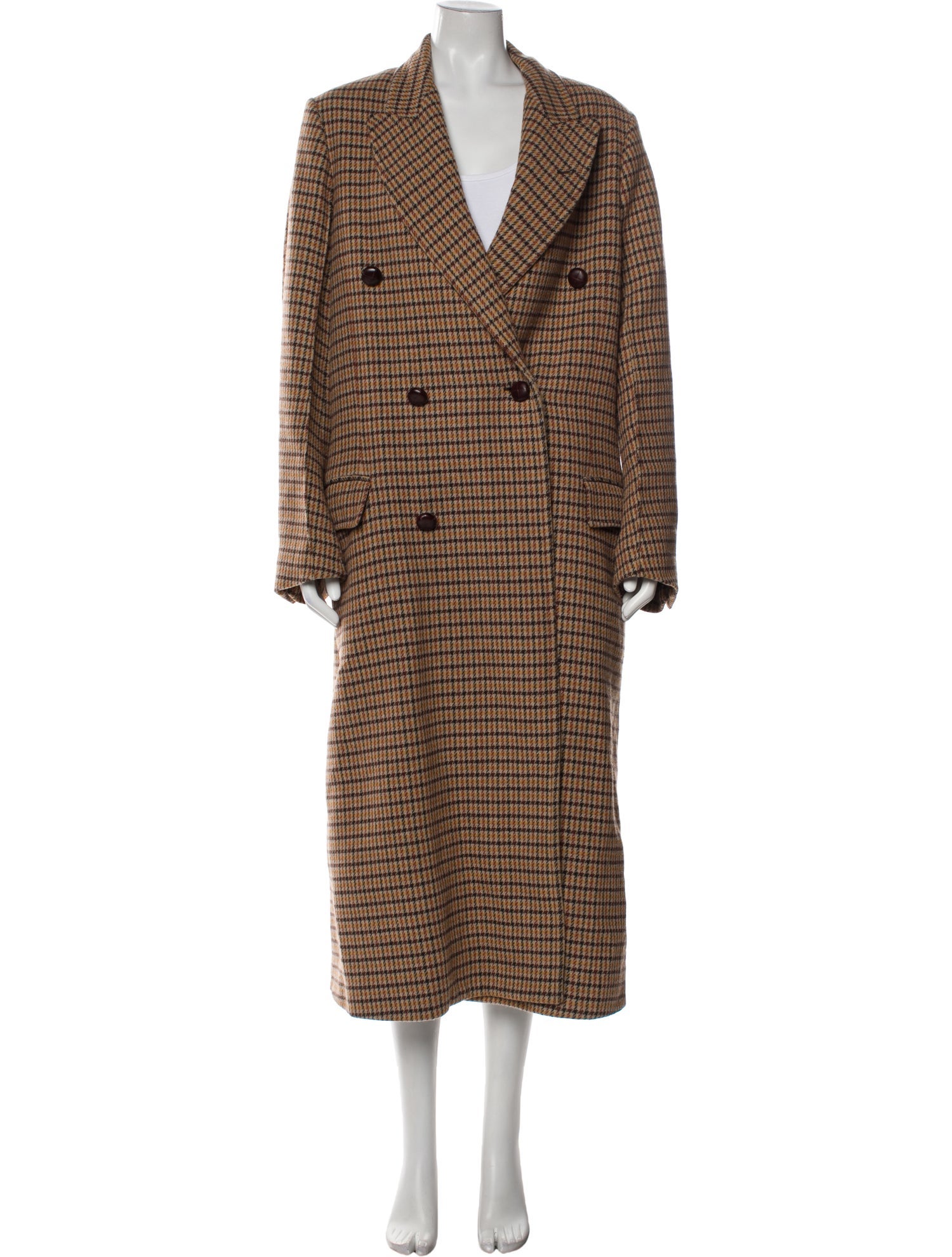 Joseph Wool Plaid Print Coat