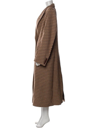 Joseph Wool Plaid Print Coat