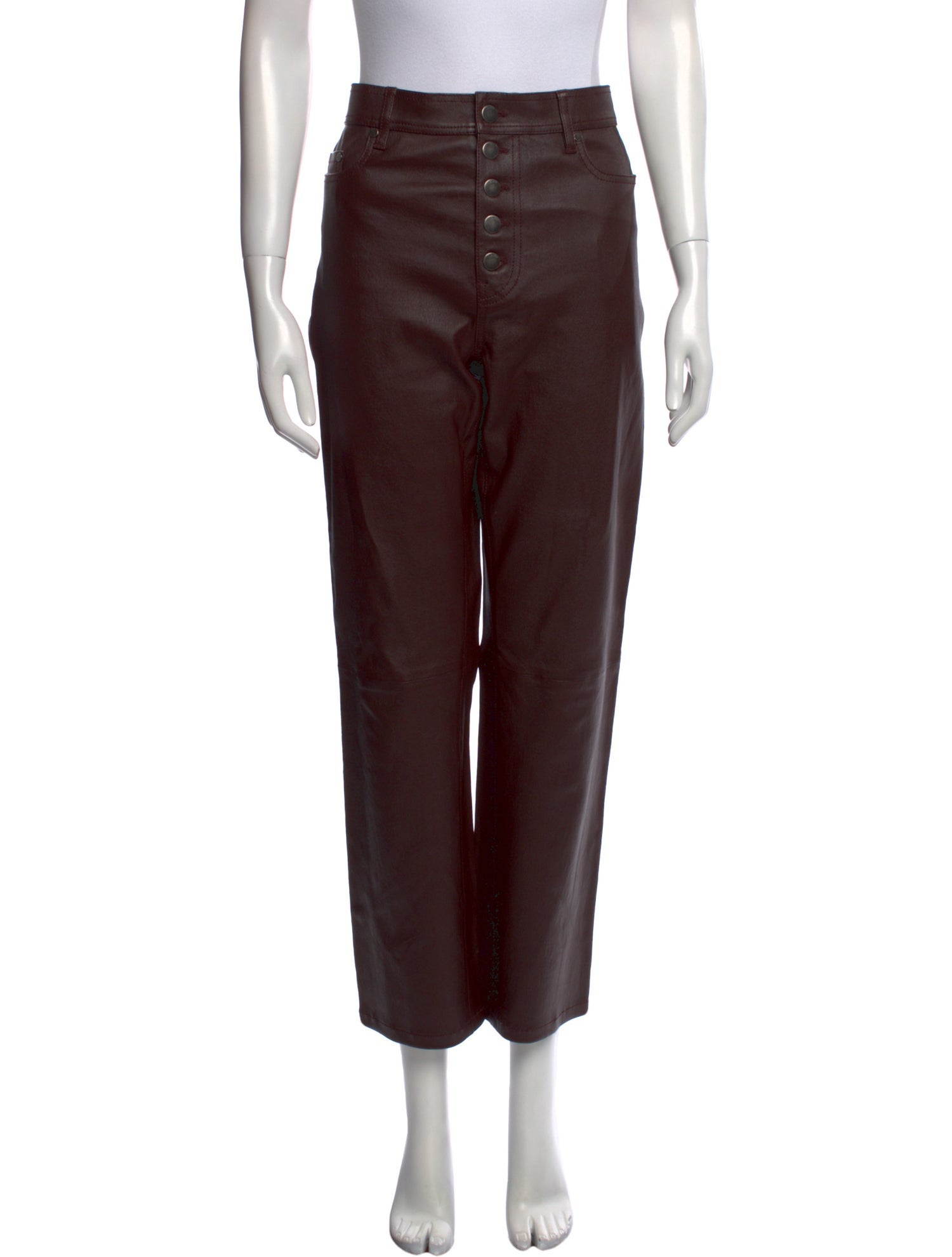 Joseph Leather Straight Leg Pants