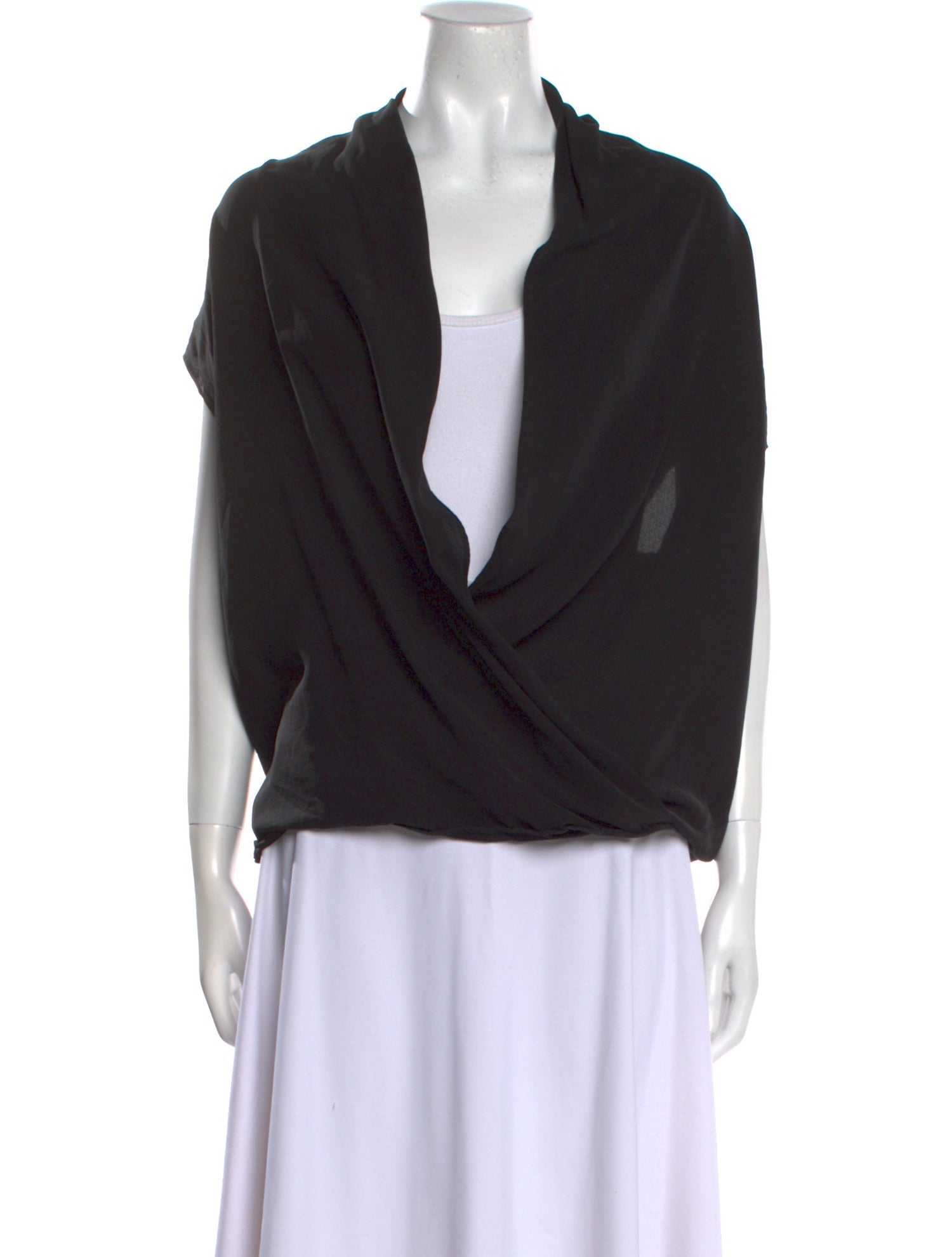 Joseph Cowl Neck Short Sleeve Top