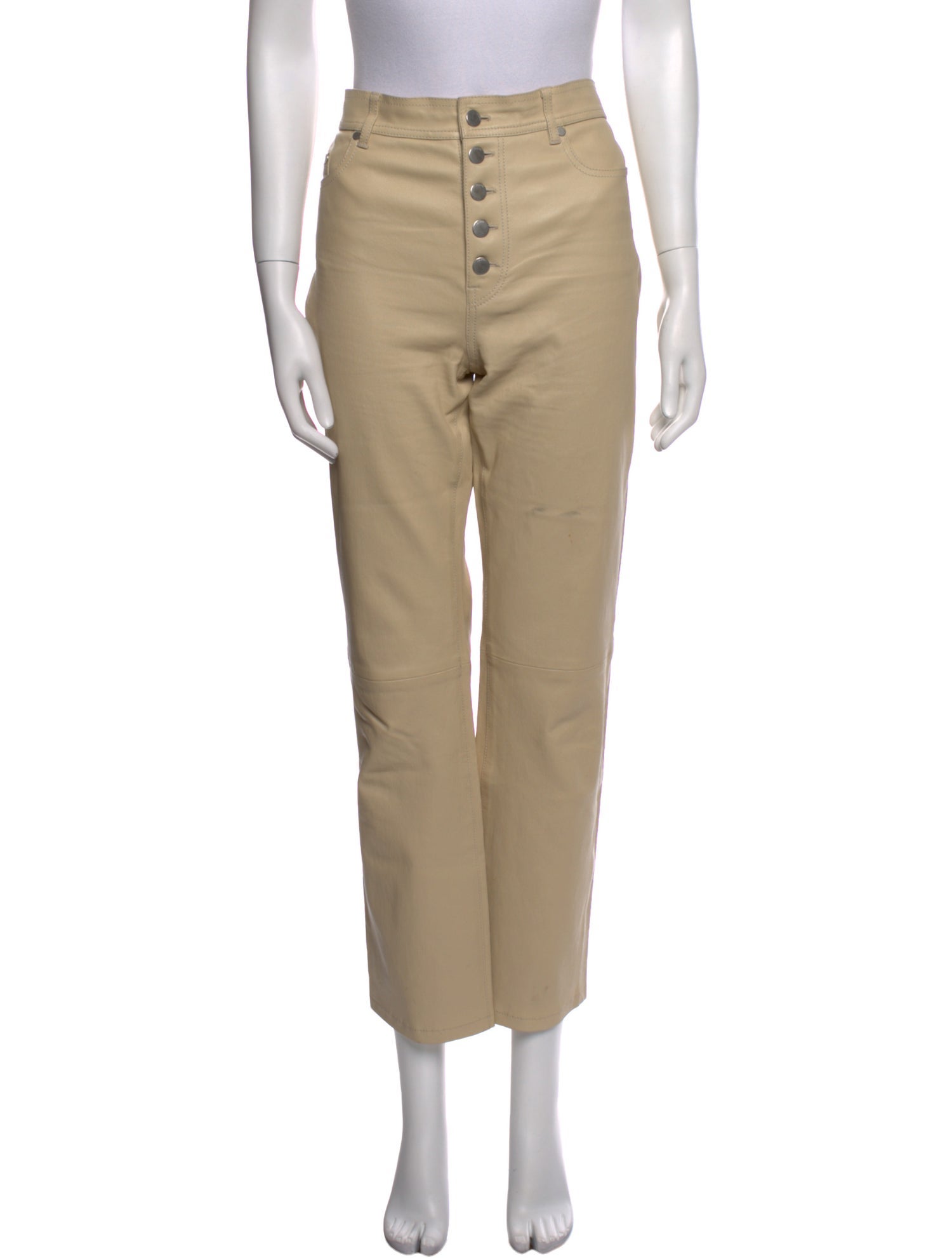 Joseph Lambskin Straight Leg Pants