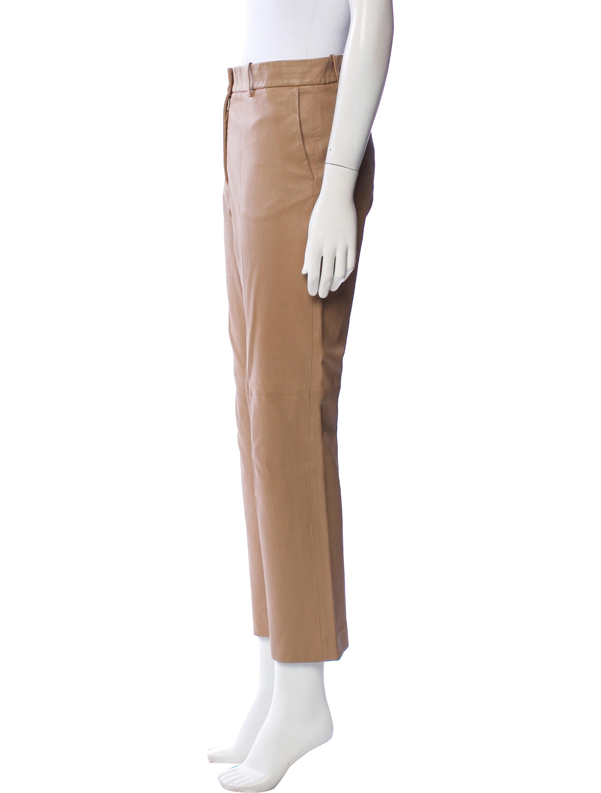 Joseph Lambskin Straight Leg Pants
