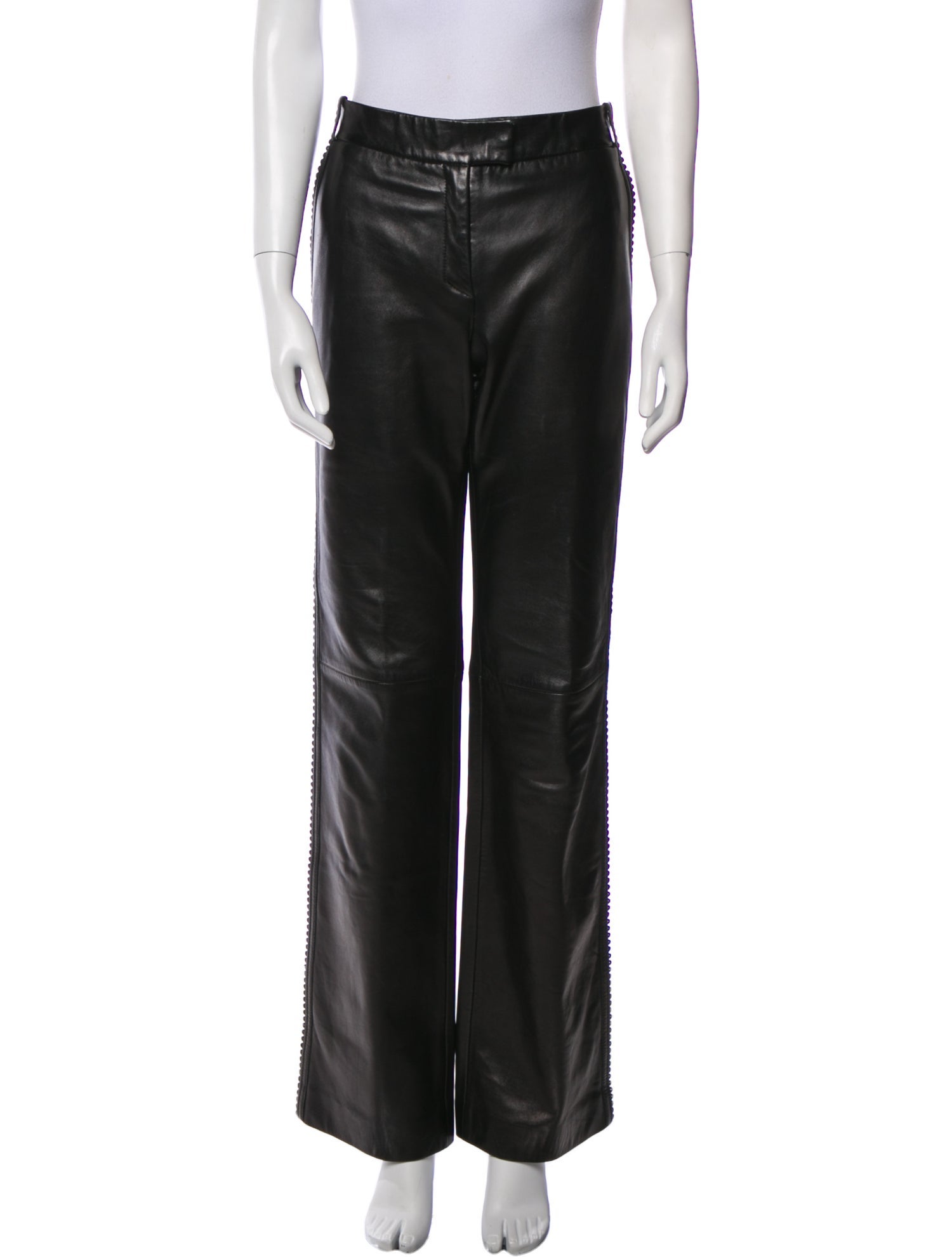 Joseph Leather Wide Leg Pants
