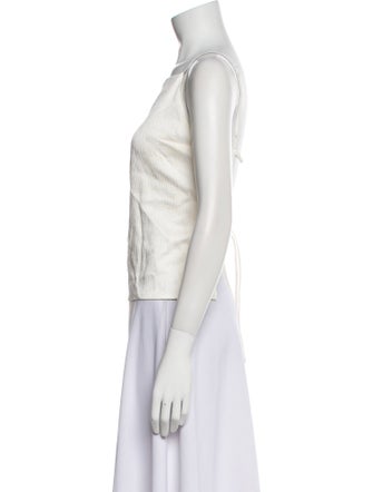 Joseph Square Neckline Sleeveless Crop Top