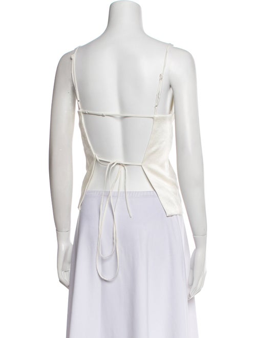 Joseph Square Neckline Sleeveless Crop Top