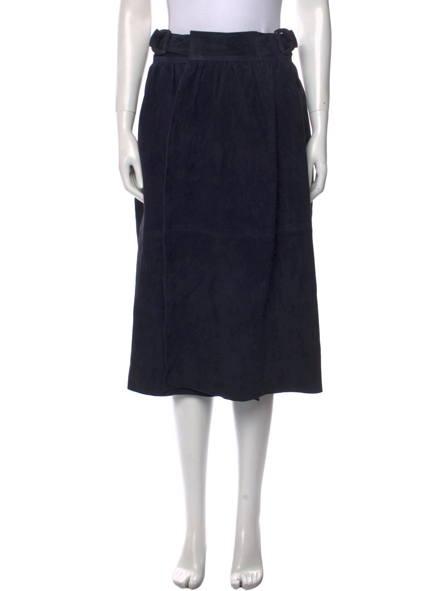 Joseph Lambskin Midi Length Skirt