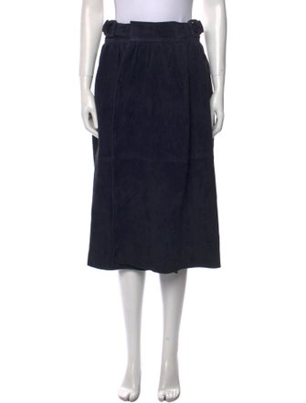 Joseph Lambskin Midi Length Skirt