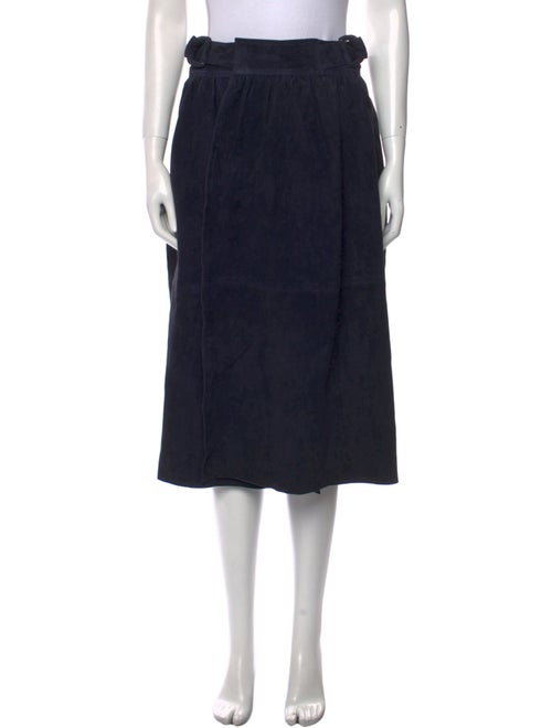 Joseph Lambskin Midi Length Skirt