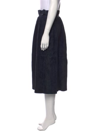 Joseph Lambskin Midi Length Skirt