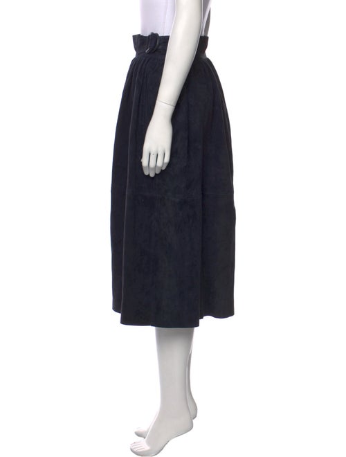 Joseph Lambskin Midi Length Skirt