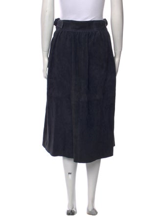 Joseph Lambskin Midi Length Skirt