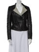 Joseph Leather Colorblock Pattern Biker Jacket