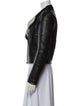 Joseph Leather Colorblock Pattern Biker Jacket