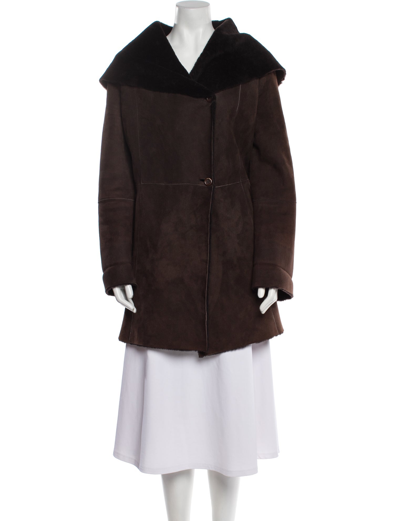 Joseph Lambskin Faux Fur Coat